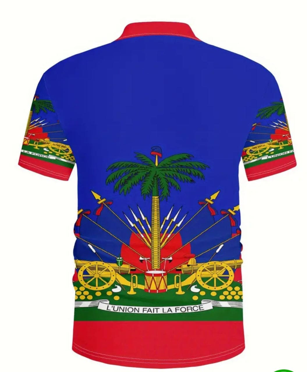 Men's Tropical Patriotic Shirt - Bright Blue & Red